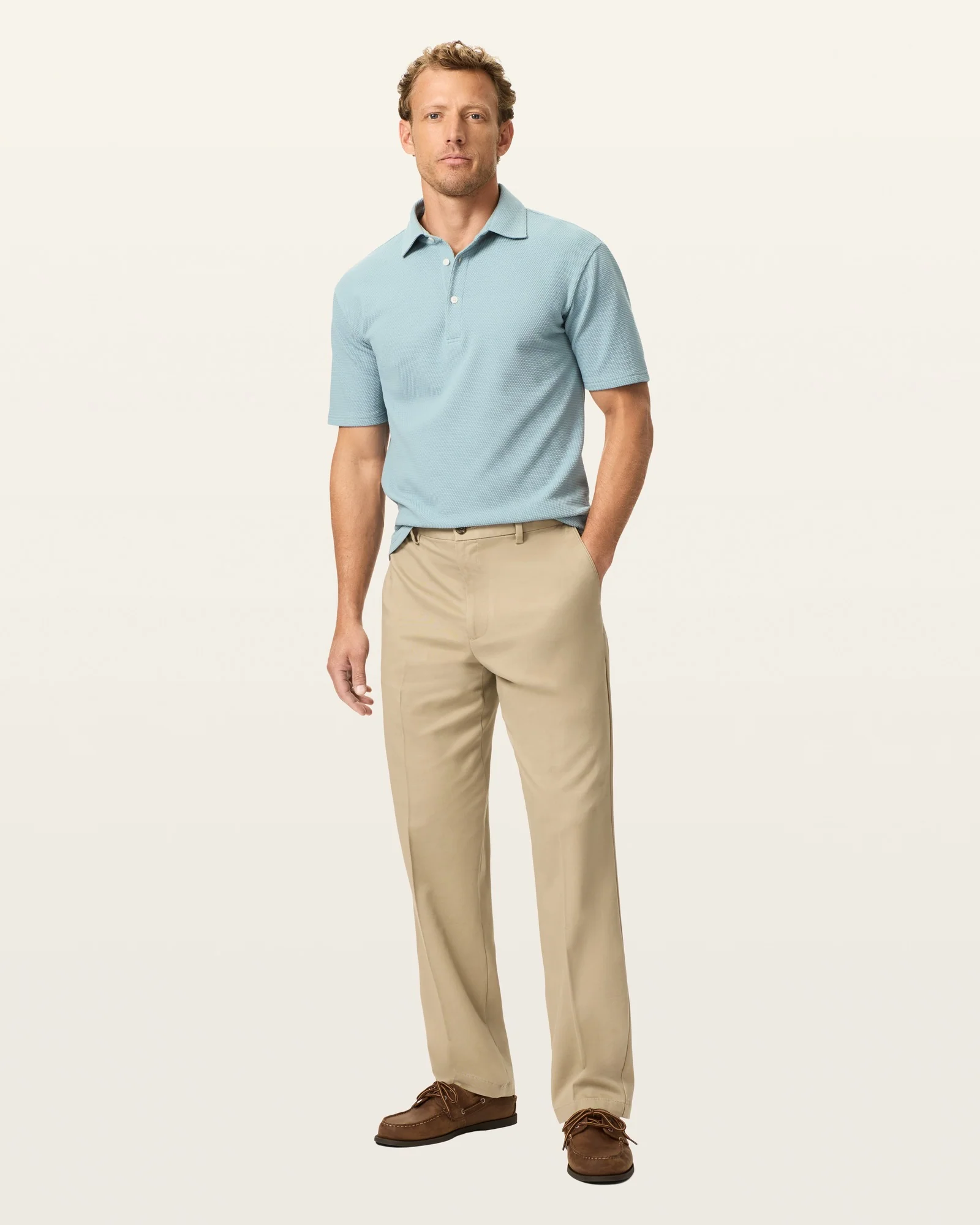 Comfort Khakis. Relaxed Fit