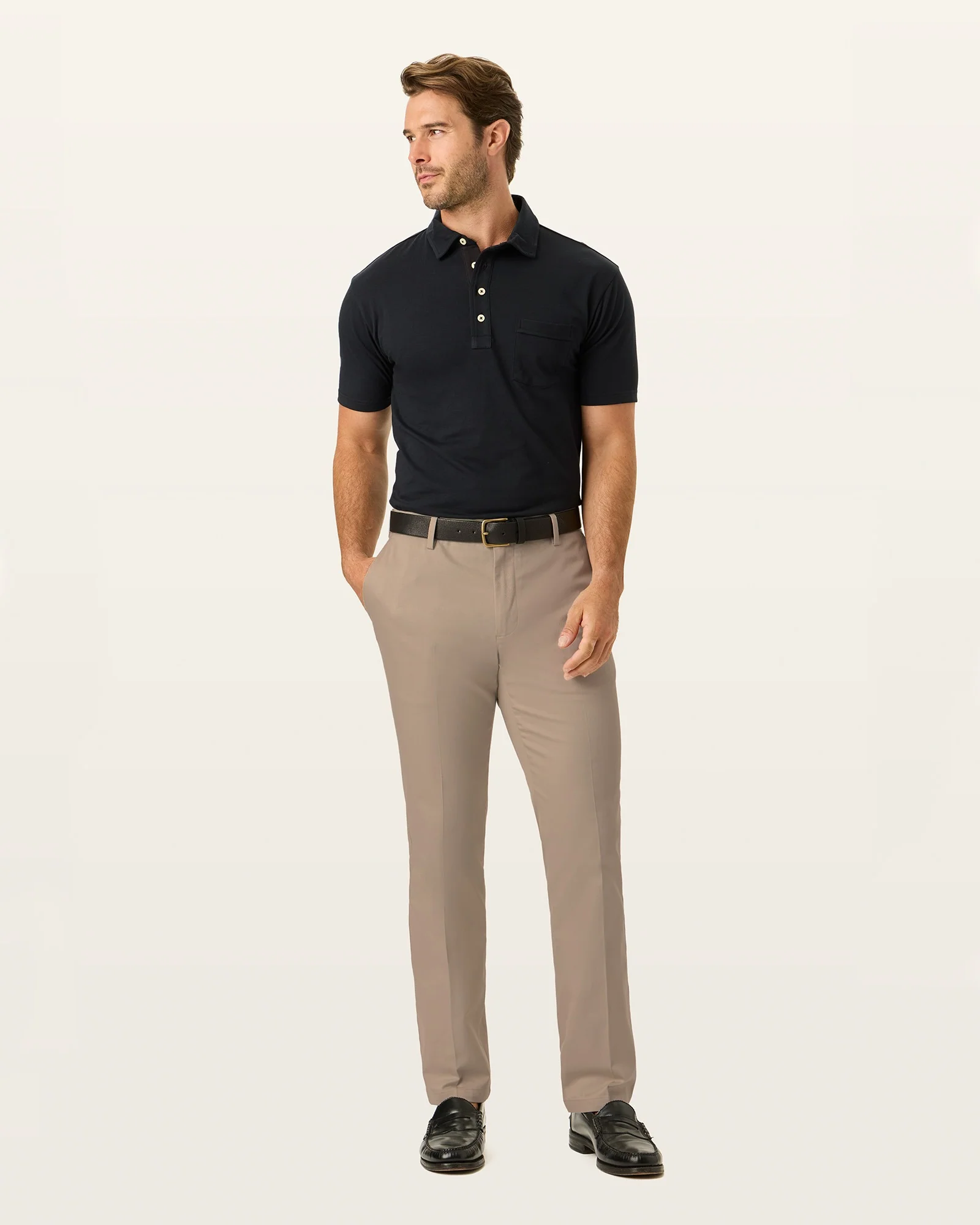 Signature Khakis. Creased. Straight Fit
