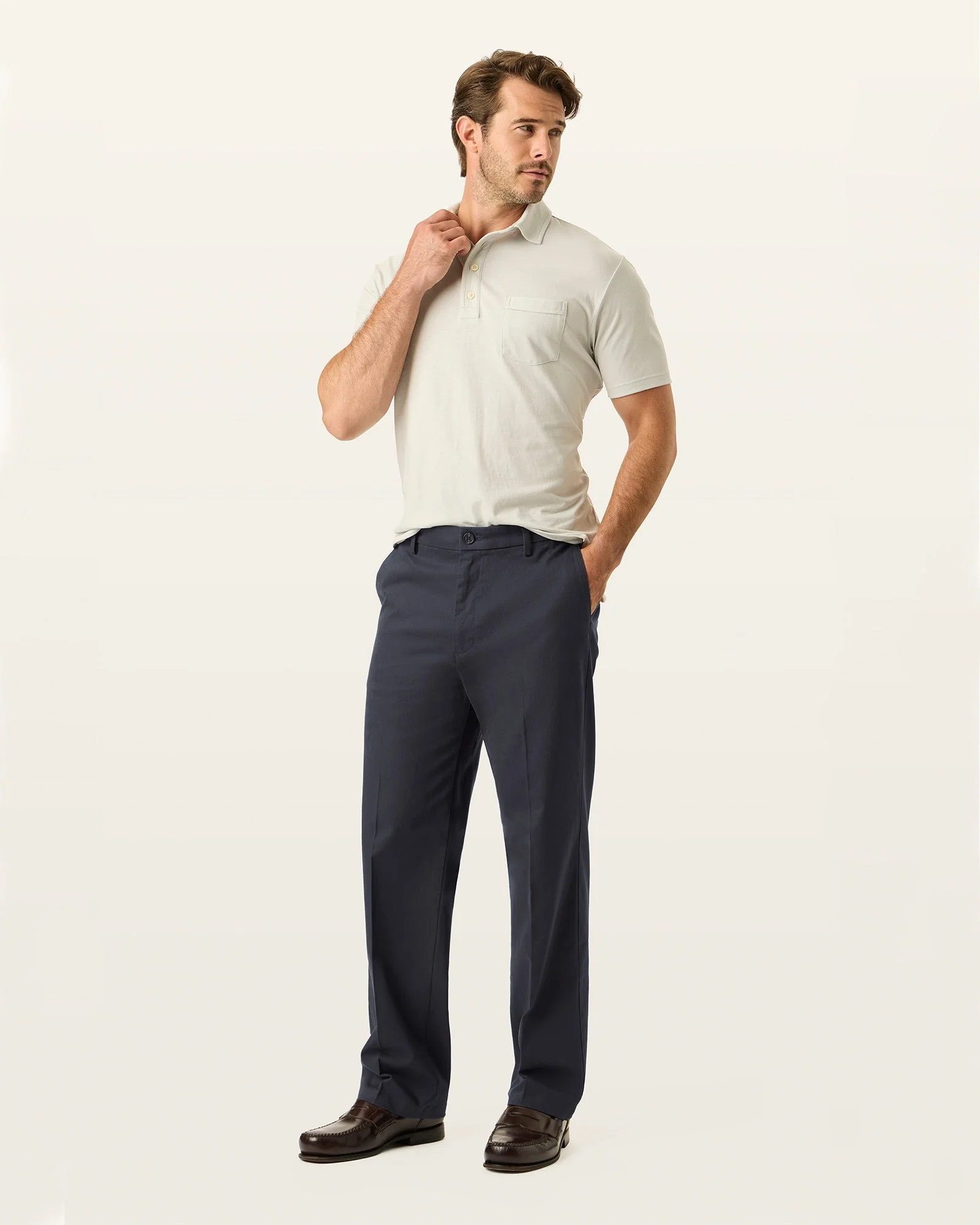 Signature Iron Free Khakis. Relaxed Fit with Stain Defender®