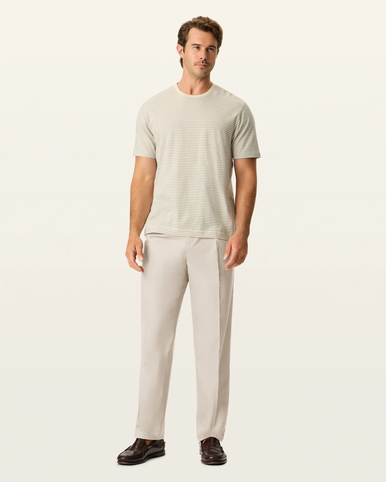 Signature Iron Free Khakis. Pleated. Relaxed Fit with Stain Defender®