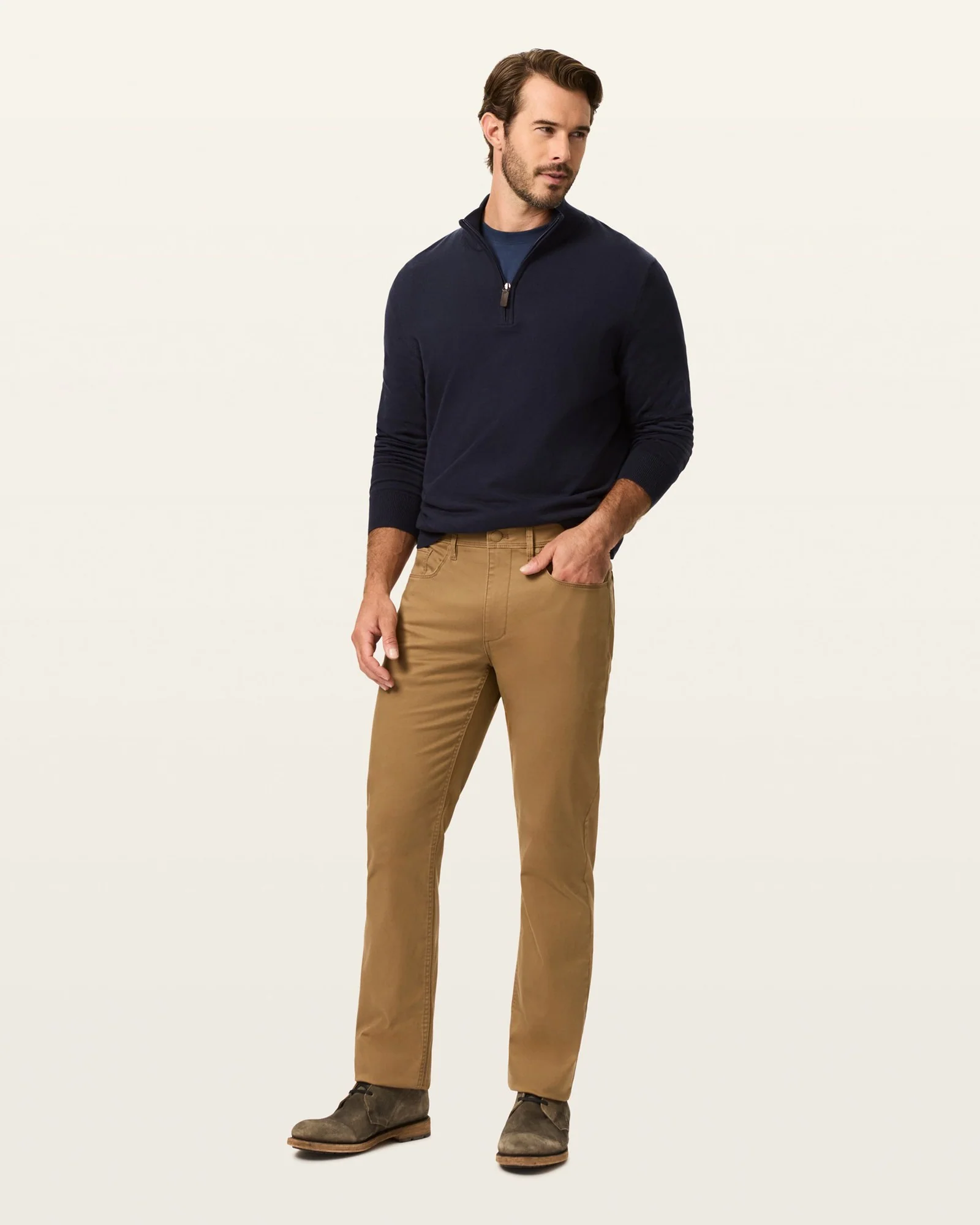 Ultra Soft Sueded 5-Pocket Pant. Straight Fit