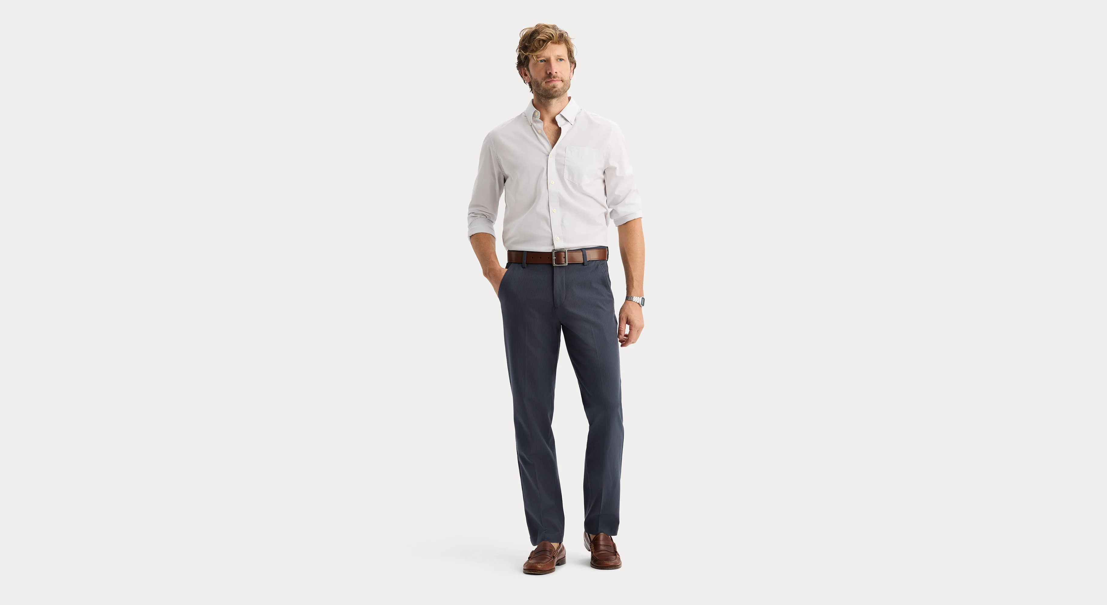 Workday Khakis. Straight Fit