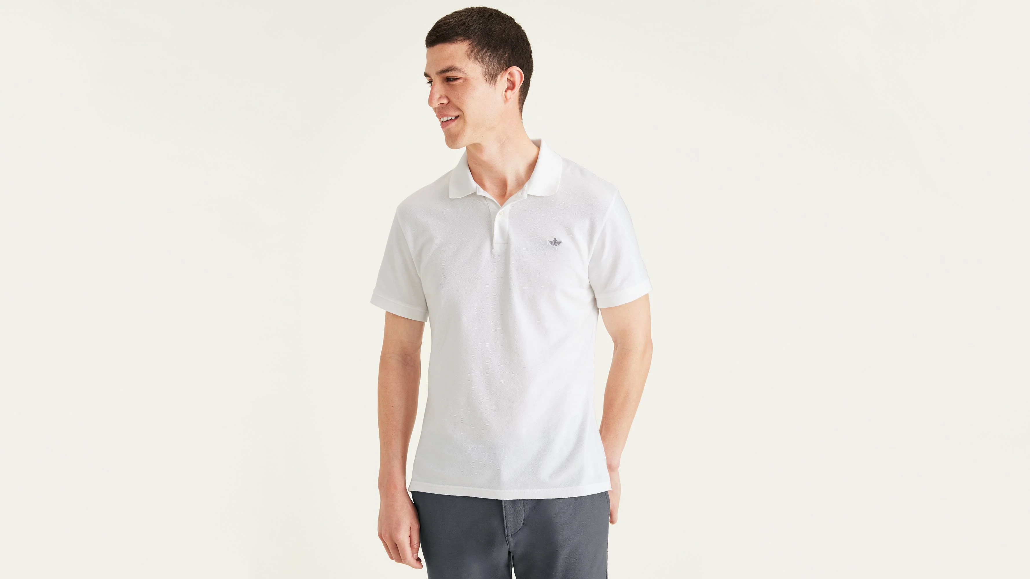 Rib Collar Polo. Slim Fit