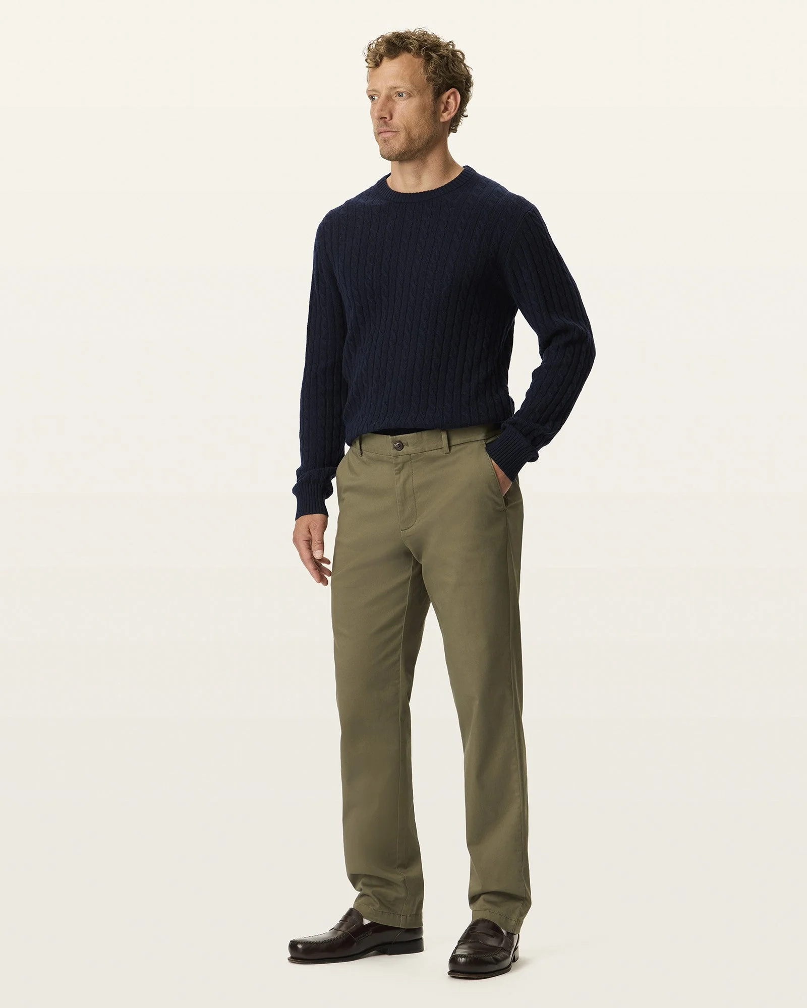 Ultra Soft Sueded Chino. Straight Fit