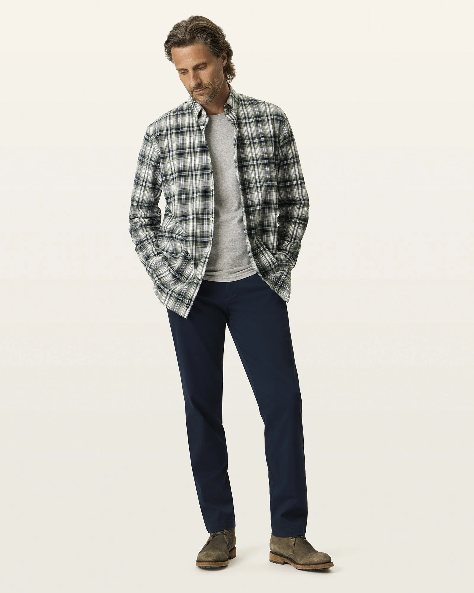 Ultra Soft Sueded Chino. Straight Fit